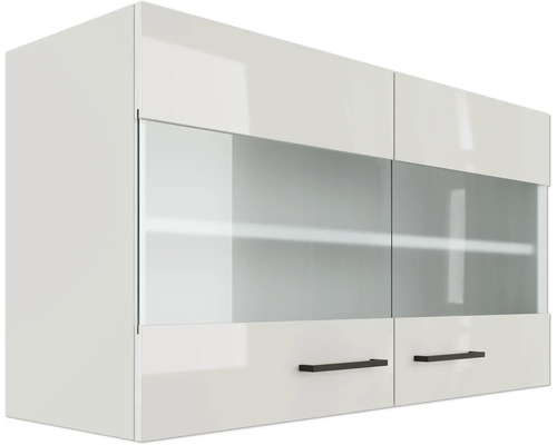 Hängeschrank mit Glastüren und Schubladen