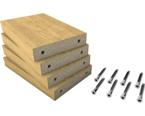 Holzregalböden und Schrauben