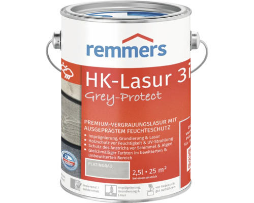 Remmers HK-Lasur grey protect platingrau 2,5 l