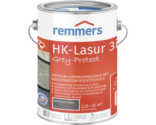 Remmers HK-Lasur grey protect anthrazitgrau 2,5 l