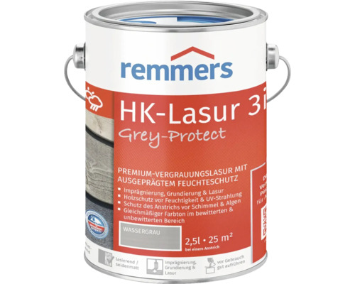 Remmers HK-Lasur grey protect wassergrau 2,5 l