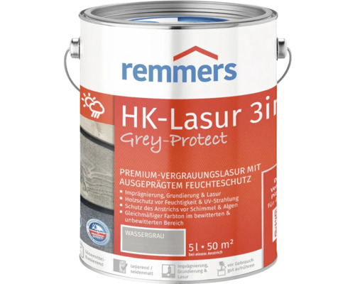 Remmers HK-Lasur grey protect wassergrau 5 l