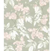 Digitaldruck Vlies 366839 Schöner Wohnen Blüten grün 5-tlg. 265 x 300 cm