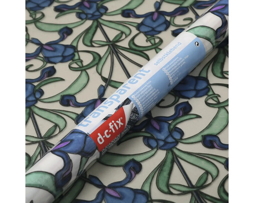 Rolle transparente selbstklebende Folie mit floralem Muster