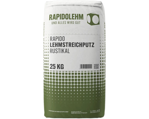 Rapido Lehmstreichputz rustikal naturweiß 25 kg Sack Rapido Lehmstreichputz Rustikal, 25 Kilogramm
