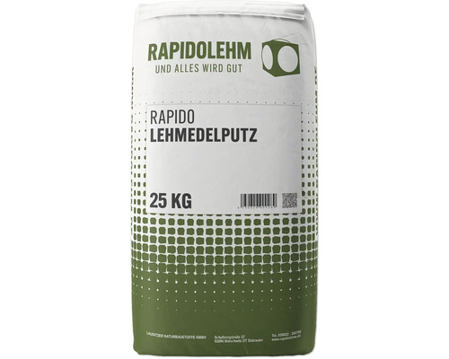 Sack Rapidolehm Lehmedelputz 25 Kilogramm