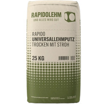 Sack mit 25 kg Universal Lehmputz trocken mit Stroh