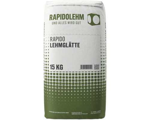 Rapido Lehmglätte naturweiß 15 kg Sack Rapido Lehmglätte 15 kg