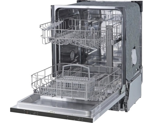 Offener Geschirrspüler mit Geschirrkörben