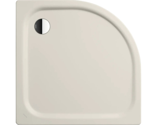 Duschwanne KALDEWEI ZIRKON 502-1 75 x 90 x 3.5 cm warm grey 10 matt 455600010668 Duschwanne mit Viertelkreisform und Ablaufgarnitur