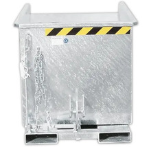 Metall Absetzkipper mit Kettenaufhängung und Warnmarkierung