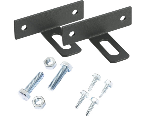 Befestigungsmaterial mit Schrauben, Muttern und Halterungen