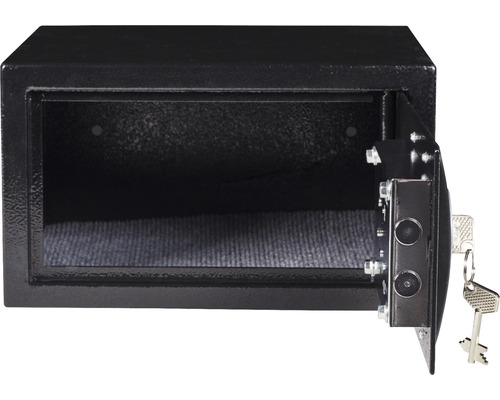 Geöffneter Möbeltresor mit Schlüssel