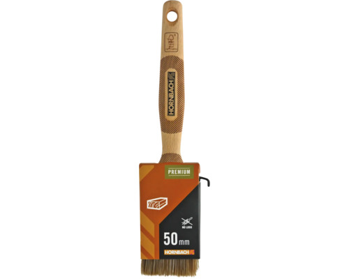 Flachpinsel mit Holzgriff und 50 Millimeter Breite