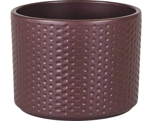 Blumentopf Übertopf Dickob Pillar Spot Keramik Ø 11,5 cm H 8,8 cm rotbraun Dekorativer Pflanztopf mit geprägter Oberfläche