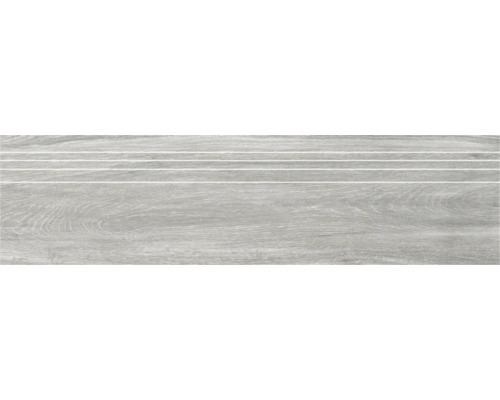 MIRAVA Feinsteinzeug Treppenstufe BERGEN Grey 29.5 x 120 x 0,9 cm matt rektifiziert