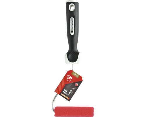 Farbenroller mit zehn Zentimeter Walzenbreite und Hornbach Logo