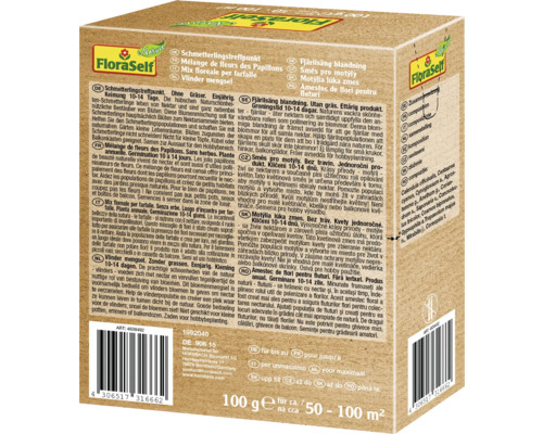 FloraSelf Schmetterlingstreffpunkt Saatgutpackung für 50 bis 100 Quadratmeter