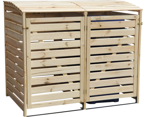 Mülltonnenbox Vario III für 2 Tonnen 148 x 92 x 122 cm natur