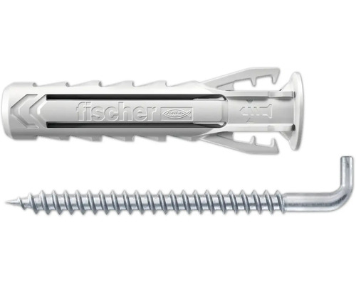 Upat Spreizdübel USX Plus 6x30 mm WH mit Schraubhaken gerade 6 Stück Fischer Dübel mit Hakenschraube