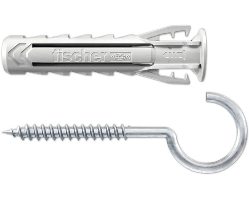 Upat Spreizdübel USX Plus 6x30 mm RH mit Schraubhaken gebogen 6 Stück Fischer Dübel mit Hakenschraube
