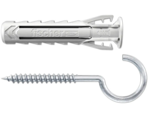 Upat Spreizdübel USX Plus 8x40 mm RH mit Schraubhaken gebogen 4 Stück Fischer Dübel mit Hakenschraube