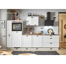 PICCANTE Plus Küchenzeile mit Geräten Bella 280 cm weiß matt vormontiert Variante links 4067368013772