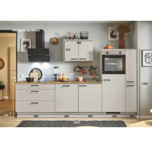 PICCANTE Plus Küchenzeile mit Geräten Sonera 280 cm kaschmirgrau matt vormontiert Variante rechts 4067368014014