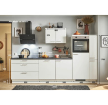 PICCANTE Plus Küchenzeile mit Geräten Sonera 280 cm weiß matt vormontiert Variante rechts 4067368013901