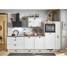 PICCANTE Plus Küchenzeile mit Geräten Bella 300 cm weiß matt vormontiert Variante rechts 4067368014526