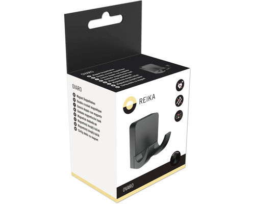 Reika Ovaro Magnet Doppel Kleiderhaken in Verpackung