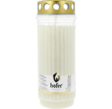 Grabkerze mit goldfarbenem Deckel