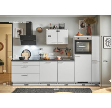 PICCANTE Plus Küchenzeile mit Geräten Sonera 310 cm lichtgrau matt vormontiert Variante rechts 4067368014830