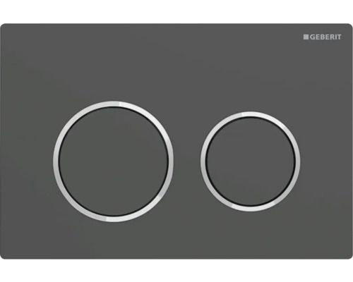 GEBERIT Betätigungsplatte Omega20 Platte schwarz matt mit Designringe hochglanz verchromt / Taster schwarz matt 115.085.14.1 GEBERIT Betätigungsplatte Omega20 Platte schwarz matt mit Designringe hochglanz verchromt / Taster schwarz matt 115.085.14.1