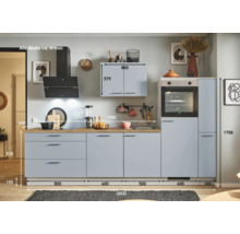 PICCANTE Plus Küchenzeile mit Geräten Marlena 280 cm pastellblau matt vormontiert Variante rechts 4067368015202