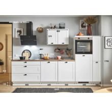 PICCANTE Plus Küchenzeile mit Geräten Bella 280 cm weiß matt vormontiert Variante rechts 4067368015127