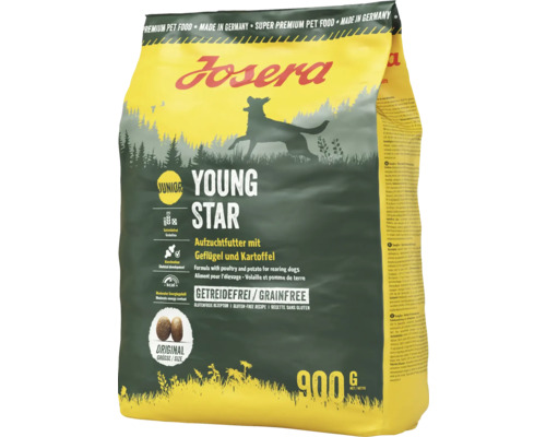 Hundefutter trocken Josera Young Star Dog 900 g Aufzuchtfutter mit Geflügel und Kartoffel