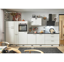 PICCANTE Plus Küchenzeile mit Geräten Sonera 340 cm weiß matt vormontiert Variante links 4067368017350