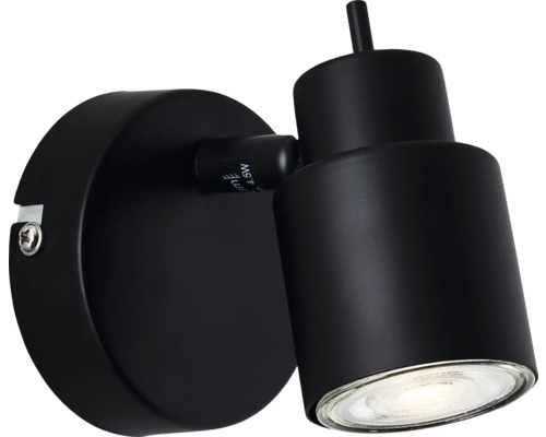 Schwarze Wandleuchte mit einem Leuchtmittel