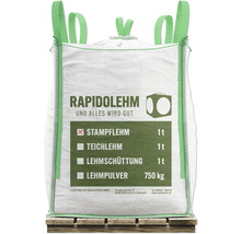 Big Bag mit Lehmprodukten auf einer Palette