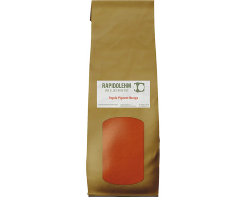 Rapido Lehm-Farbpigment orange für Lehmbaustoffe 500 g Packung orangefarbenes Farbpigment von Rapido Lehm