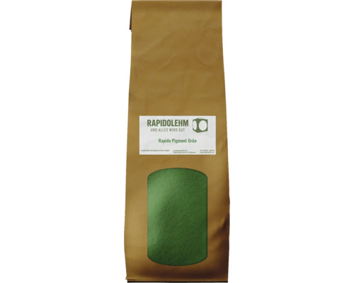 Rapido Lehm-Farbpigment grün für Lehmbaustoffe 100 g Packung grünes Rapido Lehm Pigment