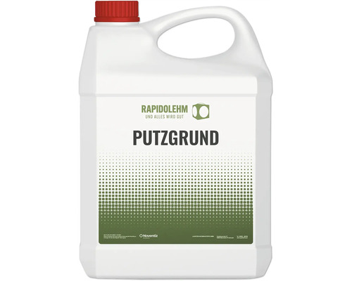 Rapidolehm Putzgrund in einem weißen Kanister mit rotem Deckel
