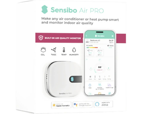 Sensibo Air Pro Smart AC Controller Smart Home-fähig Amazon Echo Google Home Apple HomeKit weiß SBOLSAIRQCRL01