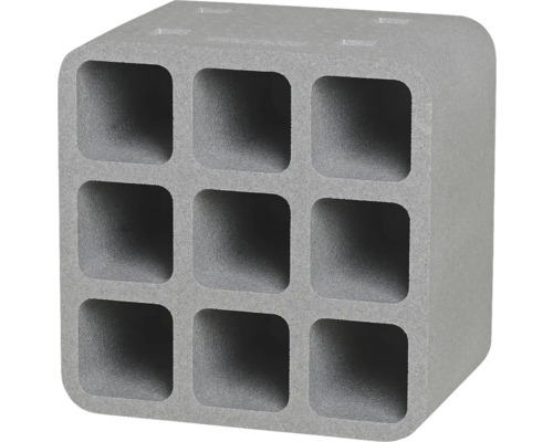Climapor Flaschenbox Cube grau für 9 Flaschen mit max. Ø 9 cm