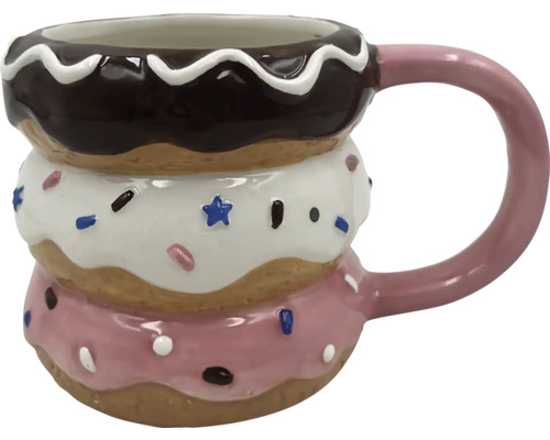 Tasse Weihnachtslebkuchen 14,8 x 10 x 9,5 cm Lafiora Keramik braun