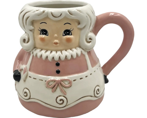 Tasse Mädchen Lafiora Keramik 16,5 x 12 x 13 cm pink