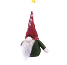 Dekorativer Weihnachtswichtel mit Mütze und Bart