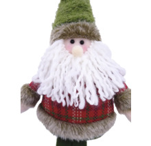 Dekorative Weihnachtsmannfigur mit Bart und Mütze