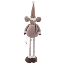 Dekorative Elchfigur mit Mütze und Schal